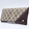 Used Old Gucci Long Wallet GG Pattern PVC Leather Vintage