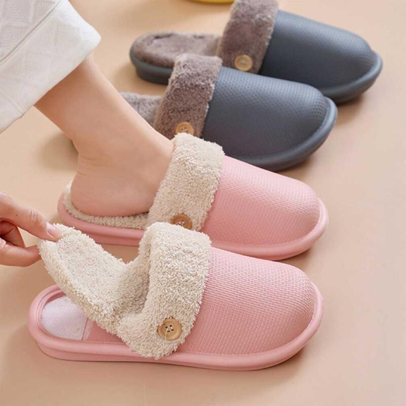 Теплые и уютные зимние меховые тапочки унисекс, 3 цвета, CH1794180 Women s Pink
