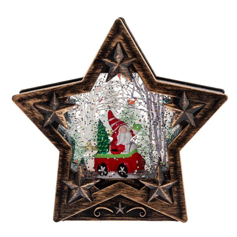 Cross Border New Christmas Decoration Crystal Ball Snowflake Light Glowing Santa Claus Lamp Creative Christmas Gift