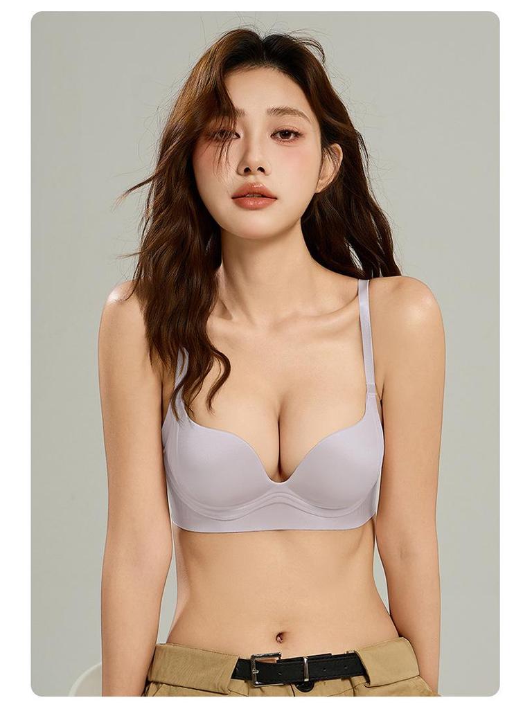 Comfortable Seamless Uplift Bra for Small-Chested Women - Breathable, Wire-Free, Soft Side Support