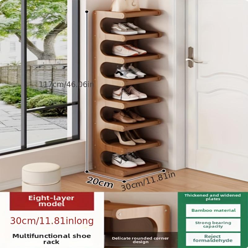 Stackable Wooden Shoe Rack Entrance, Closet, Hallway, Multifunctional Front Door Shoe Rack, Shoe Storage Rack