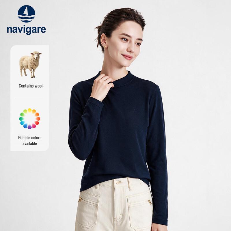 Navigare Women's Basic Long Sleeve Knit Top