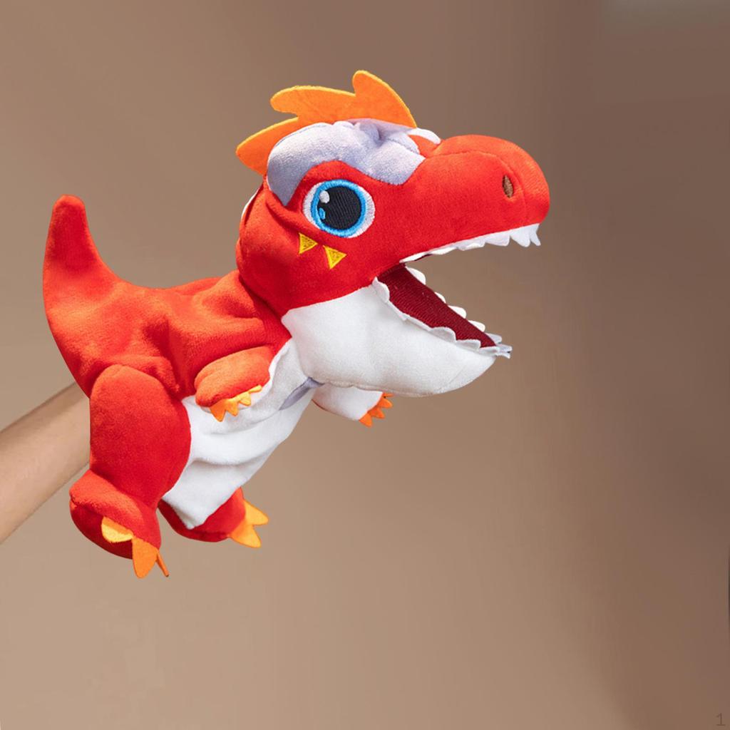 Animal Plush Toy Dinosaur Hand Puppet Cartoon Prop for Children