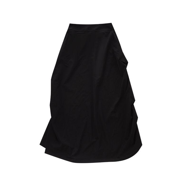 

Thelight Dark Drawstring Skirt Black S