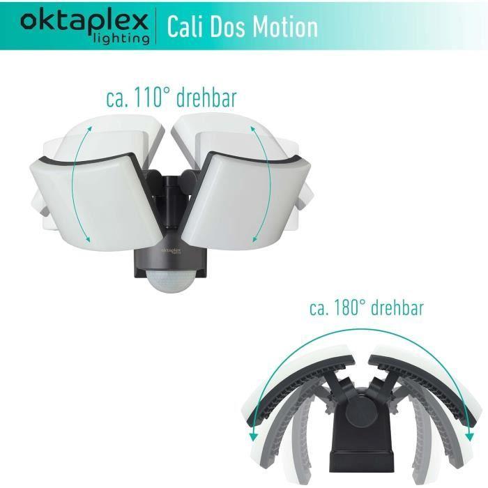 Projecteur LED - Oktaplex Lighting - Cali Dos Motion - IP65 - 40 W - Détecteur de mouvement