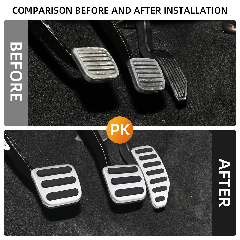 Car Pedals for Isuzu D-MAX DMAX 2017 - 2022 2023 2024 AT MT Gas Accelerator Brake Pedal Cover Stainless Steel Pads Accessories