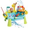 Upgraded Toddler Water Table Kitchen Play Sink Toy Electric Pump Running Water Sensory Fishing Game Summer Outdoor Toys