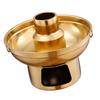 22cm 410 Stainless Steel Dessert Pan Dry Ice Dessert Container Pot Fruit Bowl Fountain Fondue for Ice Cream Fruits