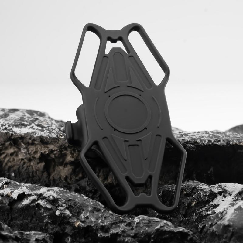 Elastic Silicone Cycling Phone Mount Nonslip Edges Secure for 4-7Inch Smartphones Vibrations Resistance