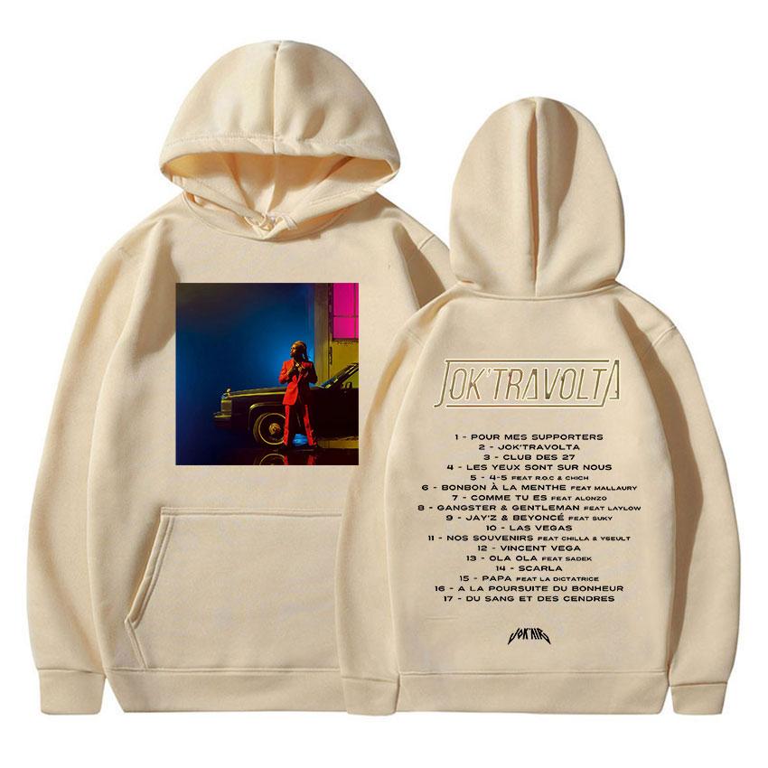 Rapper Jokair Jok Travolta Album 2025 Fans Hoodie Men's Hip Hop Fleece Pullover Sweatshirt Unisex Loose Fashion Clothing Hooded