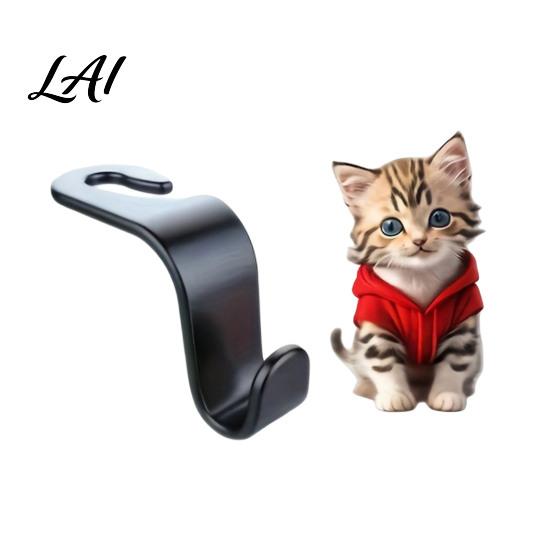 Universal Car Purse Hanger Seat Hook Cartoon Cat/Dog Pattern Decor Durable Load Bearing Acrylic Heavy Duty Hook Headrest Hanger Vehicle Interior