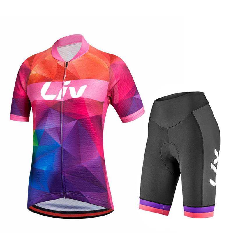 2026  Breathable Cycling Suit Set  Women's Cycling Bib Sponge Pad Cycling Sportswear Short Sleeved Cycling Jersey Outdoor Quick Drying Cycling Set