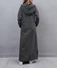 New Plus Size Knitted Hooded Fleece Dress with Pockets - Autumn/Winter Casual Fashion