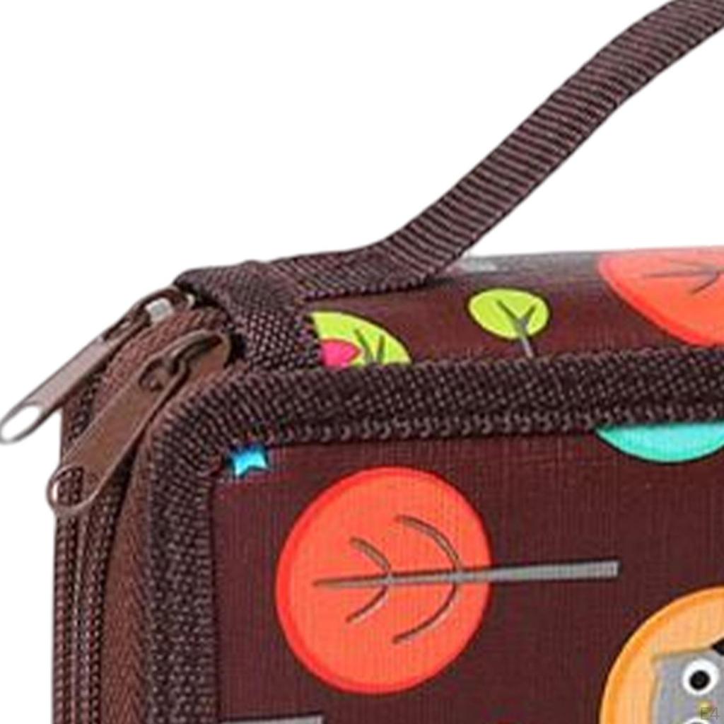 72 Slots 2 Layer Pencil Bag Stationery Makeup 7.87x4.92x3.15inch with Zipper Daily Use Big