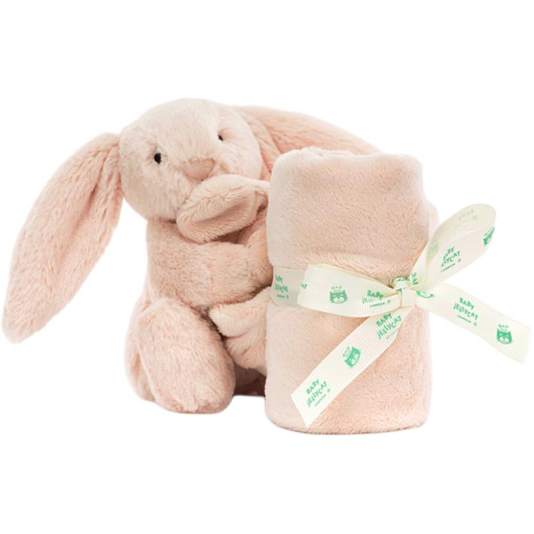 JELLYCAT Bunny Collection Pink Bunny Soothing Towel Dolls Plush Doll 34cm Height In Sitting Posture