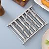 Hot Dog Roller BBQ Hot Dog Grillers Stainless Steel Sausage Roller Rack with Comfort Handle Barbecue Hot Dog Rack