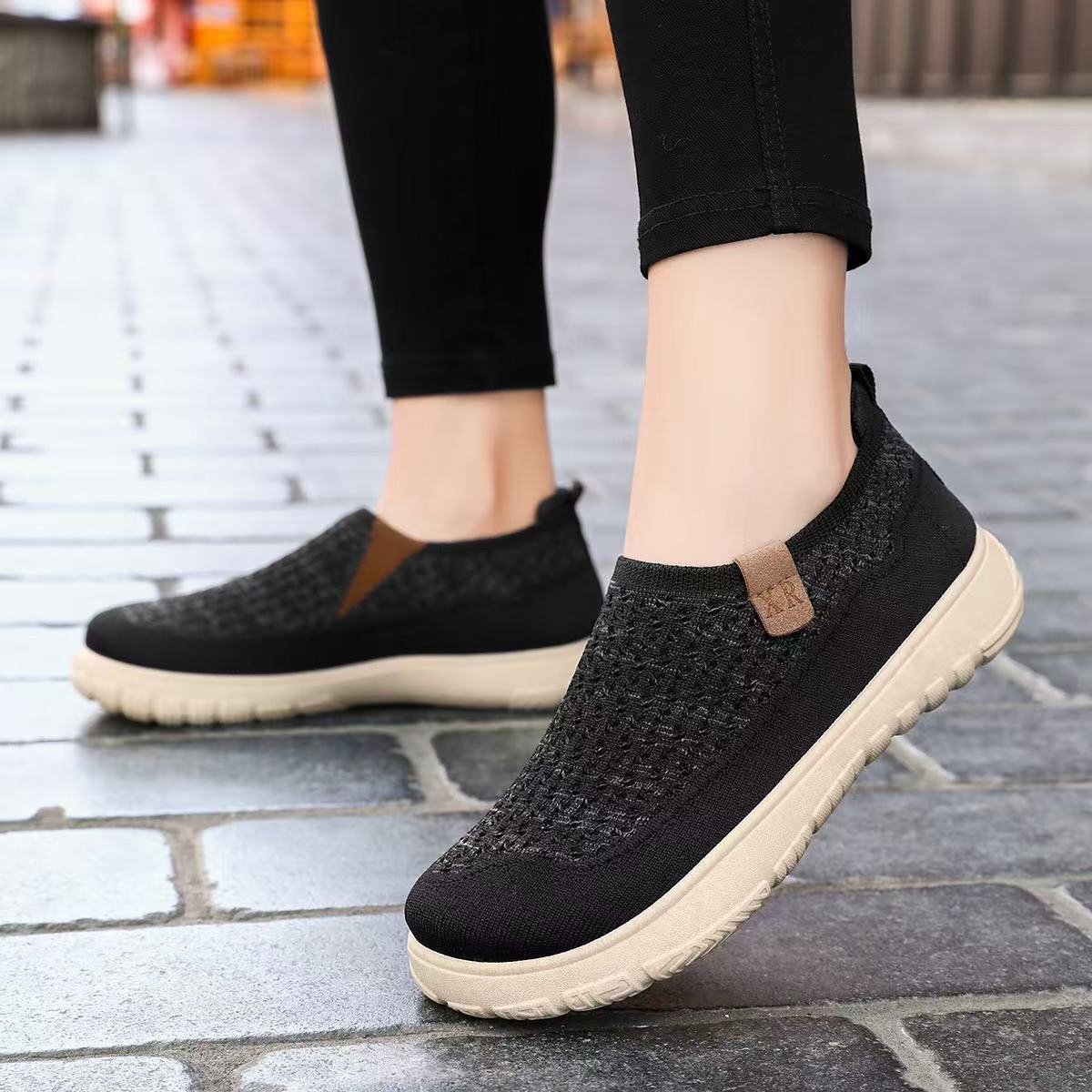 

Туфли женские однотонные универсальные повседневные туфли на одном педале, ленивые туфли, мягкая подошва, не устают ноги, балетки 40