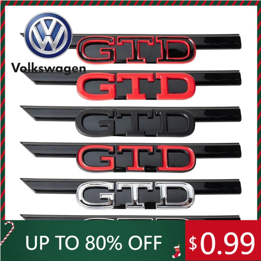 2026 Hot For VOLKSWAGEN VW 1pcs ABS GTI GTD Badge Decoration Car Front Hood Grille Replacement Type For Volkswagen VW Golf 8 Rli