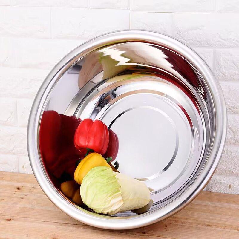 Extra Thick Non-Magnetic Stainless Steel Basin for Vegetables, Dough, and Face Washing
