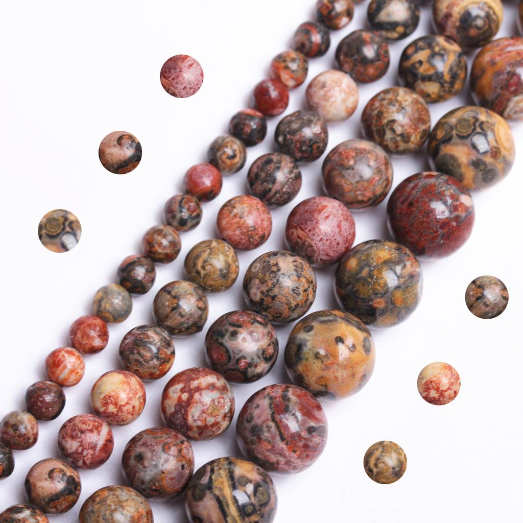 40/30/20/15Pcs Round Loose Beads 4/6/8/10/12mm for Jewelry Making DIY Bracelet Necklace Needlework Natural Stone 