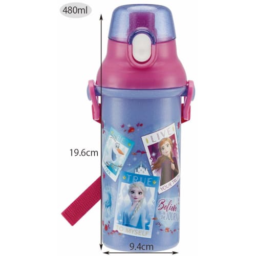 Skater Bouteille d'eau en plastique pour enfants, La Reine des Neiges 2 Disney, 480 ml, PSB5SAN