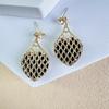 High-End Metal Hollow Crystal Love Stud Earrings Fashionable Versatile Niche Design Light Luxury Temperament Earrings Women
