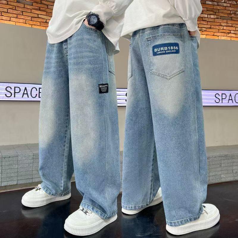 

Хлопчачі повсякденні джинси Весна/Осінь - Модний вільний крій для старших дітей 170 cm