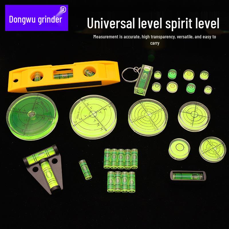 Mini Acrylic Square Bubble Level - Universal Ruler with Single-Line Balance Bead
