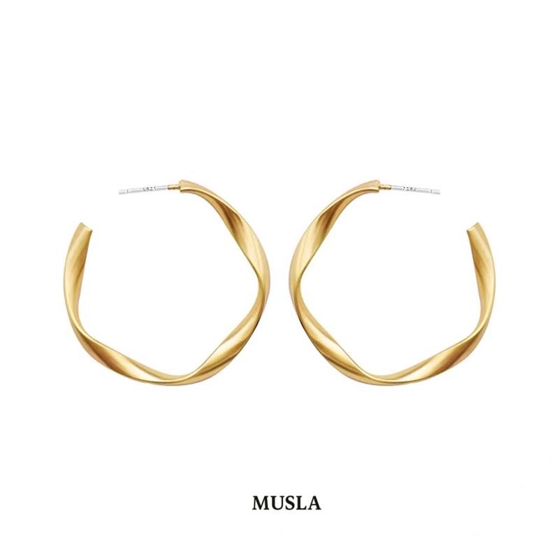 Musla Design Jewelry Cilp Earrings For Women Fashion Hoop Earrings Stud