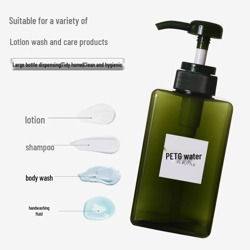Large Capacity Press-Style Travel Dispenser for Shampoo, Lotion, and Body Wash