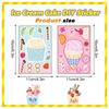 8/16Sheets Cartoon Ice Cream Cake DIY Make A Face Stickers Puzzle Toys Kids Birthday Party Favors Pinata Fillers Gift for Guests