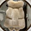 Europe, America, winter new young fur vest women's short fur integrated imitation fox fur vest