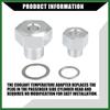 Motoforti Oil Pressure Coolant Adapter Fitting Sensor Adapter for LS Series Engine/Front/Oil Pressure Sensor Adapter/Durable / 1 Set/Silver Tone
