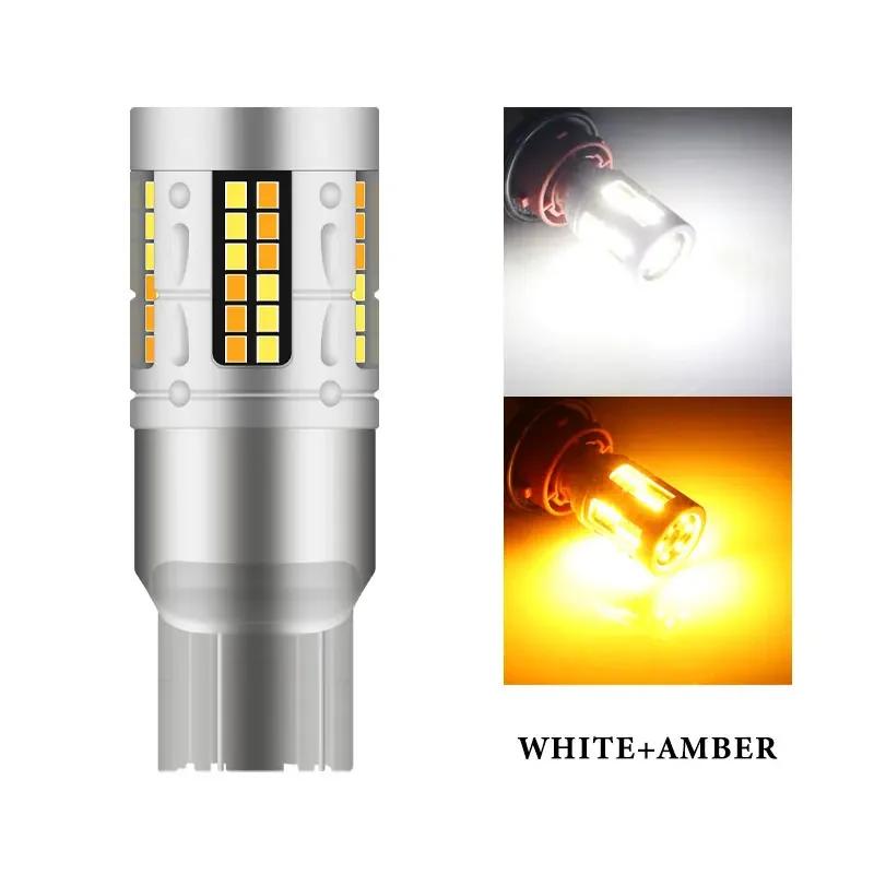 2PCS 1157 P21/5W Bay15d Car LED Bulbs Turn Signal Light T25 3157 T20 7443 W21/5W 72SMD White Yellow Brake Reverse Parking Lamps
