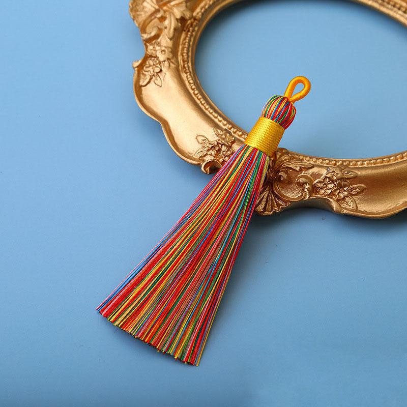 10pcs 8cm Ice Silk Tassel Charms Brush Pendant Crafts For Diy Jewelry Making Accessories Handmade Bracelet Earring Decor Crafts