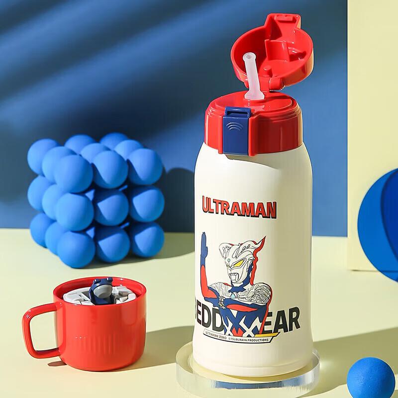 Beijuxiong Kids  600ml Dual-Use Thermos Bottle with Straw