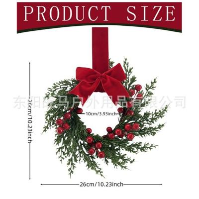 26x26cm Christmas Wreath  Fashion Winter Berry Wreath Hanger for Front Door Xmas Decoration Garland for Window Wall Door Decor