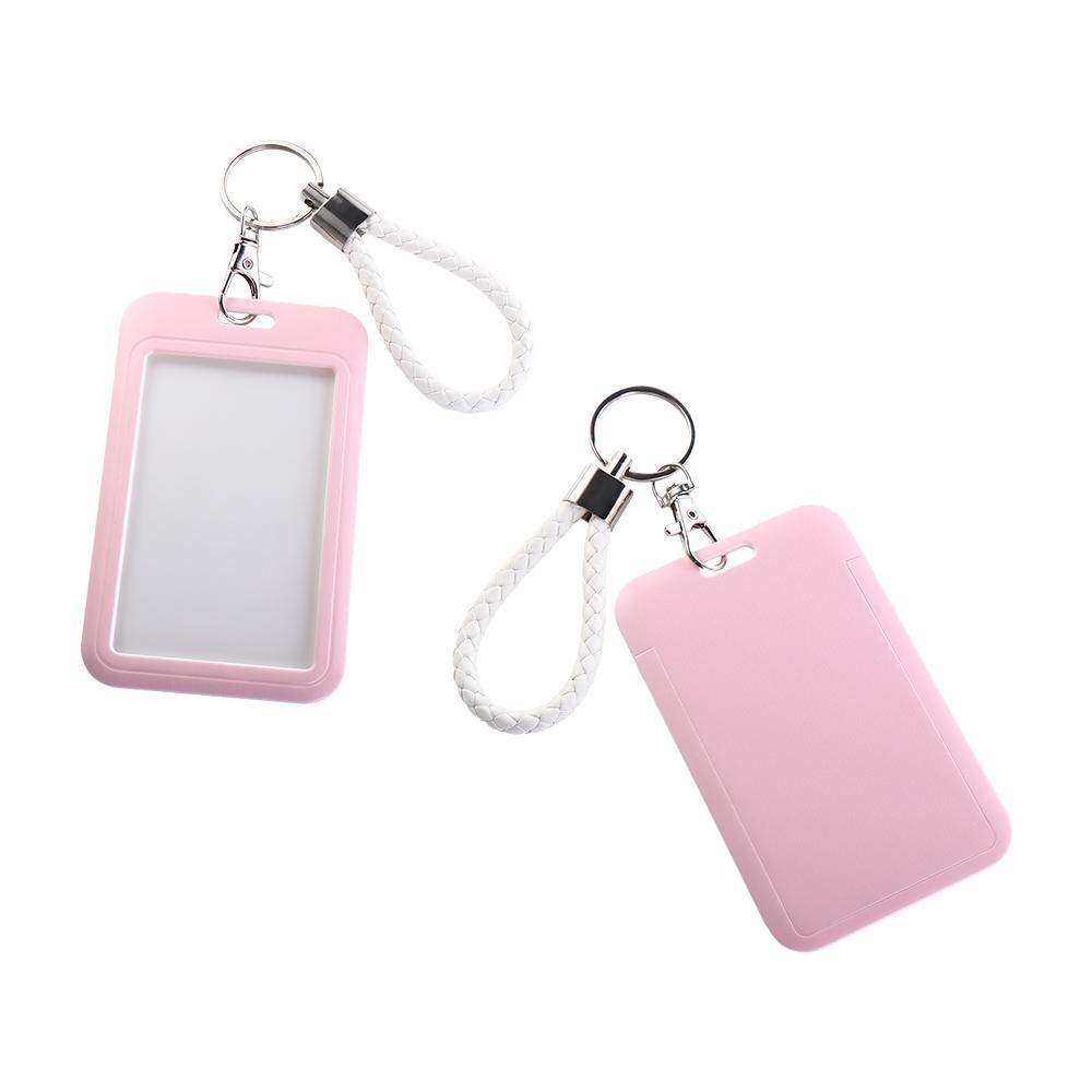 Men School Supplies Work Card Key Chain Business Credit Card ID Card Holders Bus Card Cover Badge Holders ID Card Protective