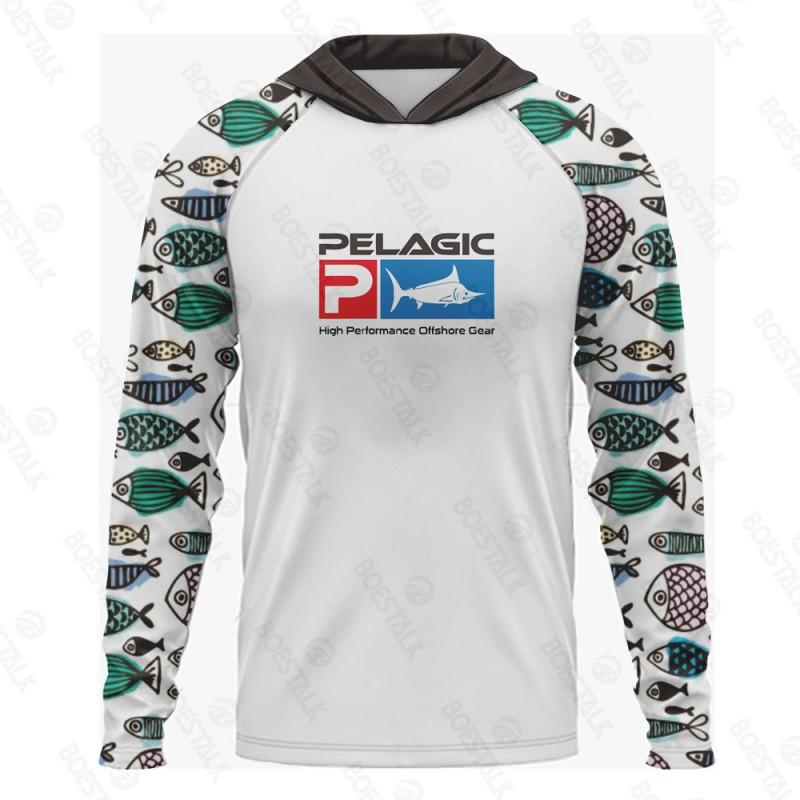 202 Men's Outdoor Hooded Fishing Wear Lightweight Sunscreen UP+50 Icy Silk Long Sleeves Luya