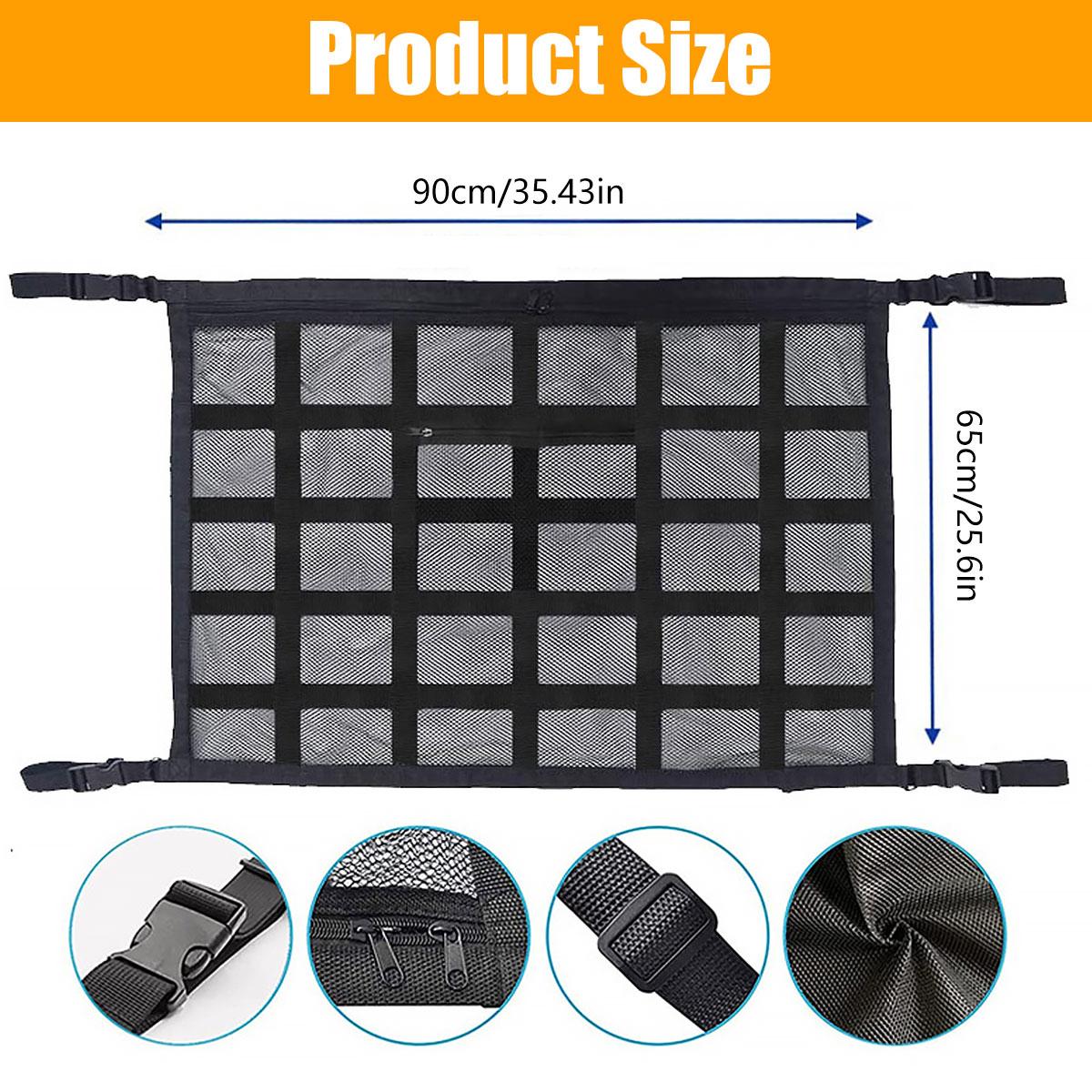 

New Car Ceiling Cargo Net Storage Strong Load-Bearing Mesh Car Roof Organizer Large Capacity Space Saving Car Ceiling Net Pocket