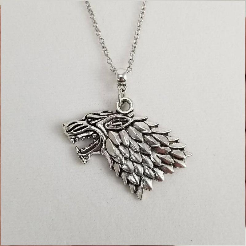 Men's Wolf Head Pendant Necklace - European American Personalized Animal Alloy Jewelry - Fierce Design