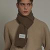 White Project VIRGIN WOOL KNIT MUFFLER_BROWN