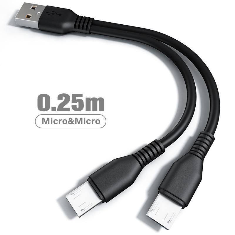 HdoorLink 2 in 1 Micro USB To Type-C Cable Mobile Phone Fast Charging Cable USB C Short Charger Cord For Samsung Huawei