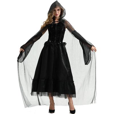 S-XL Halloween Costume Cosplay Demon Vampire Bride Cape COS Ghost Festival Witch Costume, Stage Costume