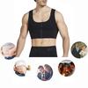 Men Chest Corset Compression Slimming Breathable Quick Dry Body Shape Nylon Stretchy Corset Tank Top Black M