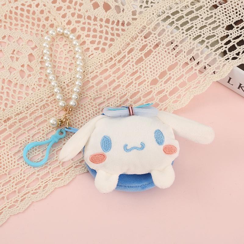 Sanrio Kuromi Melody Cinnamonroll Purin Plush Coin Purse Keychain Cinnamonroll