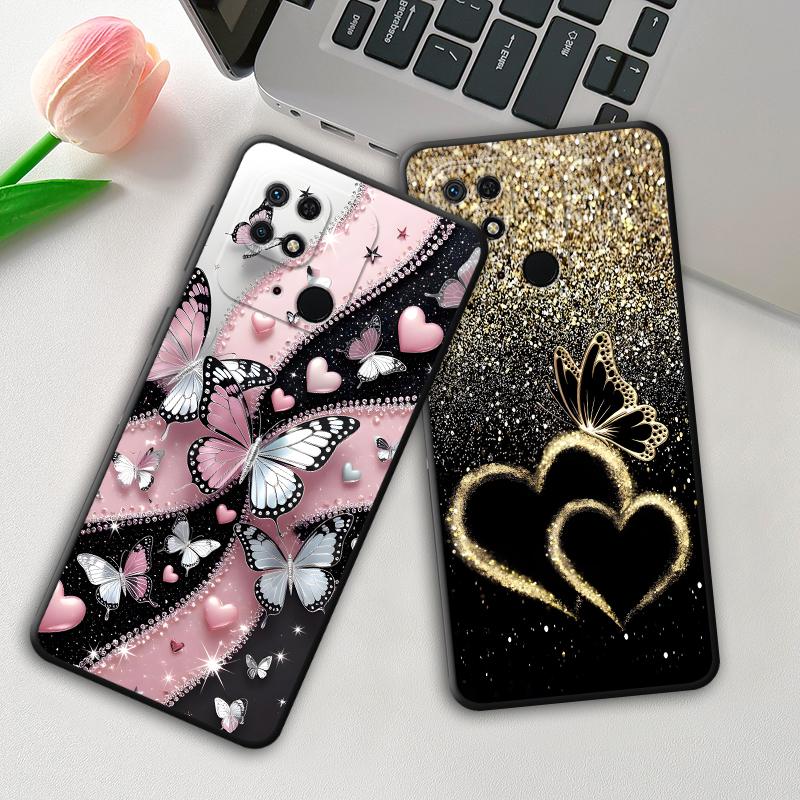 Kreative Cartoon Schmetterling Handyhülle Case für Xiaomi Poco F8 M3 M4 M7 Pro C75 F1 M5 C61 C50 C71 X3 X4 X5 X7 Pro F3