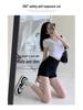 Women's High-Waisted Black A-Line Shorts, Summer 2024 Slimming Style