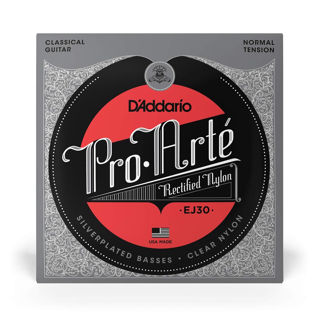 Classics Silber Klar Nylon Normal EJ30 Gitarrensaiten D'Addario Gewickelt/Gefach