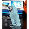 Magnetic Metal Stand Case For Iphone 15 14 Plus 13 12 11 Pro Max With Ring Holder Shell Magsafe Wireless Charge Shockproof Cover